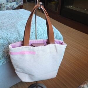 Prada Pink and Brown Tote Bag